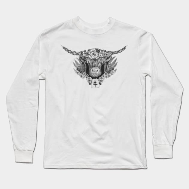 The Year of the Ox (White Background) TEES & HOODIES HERE! Long Sleeve T-Shirt by WaterGardens